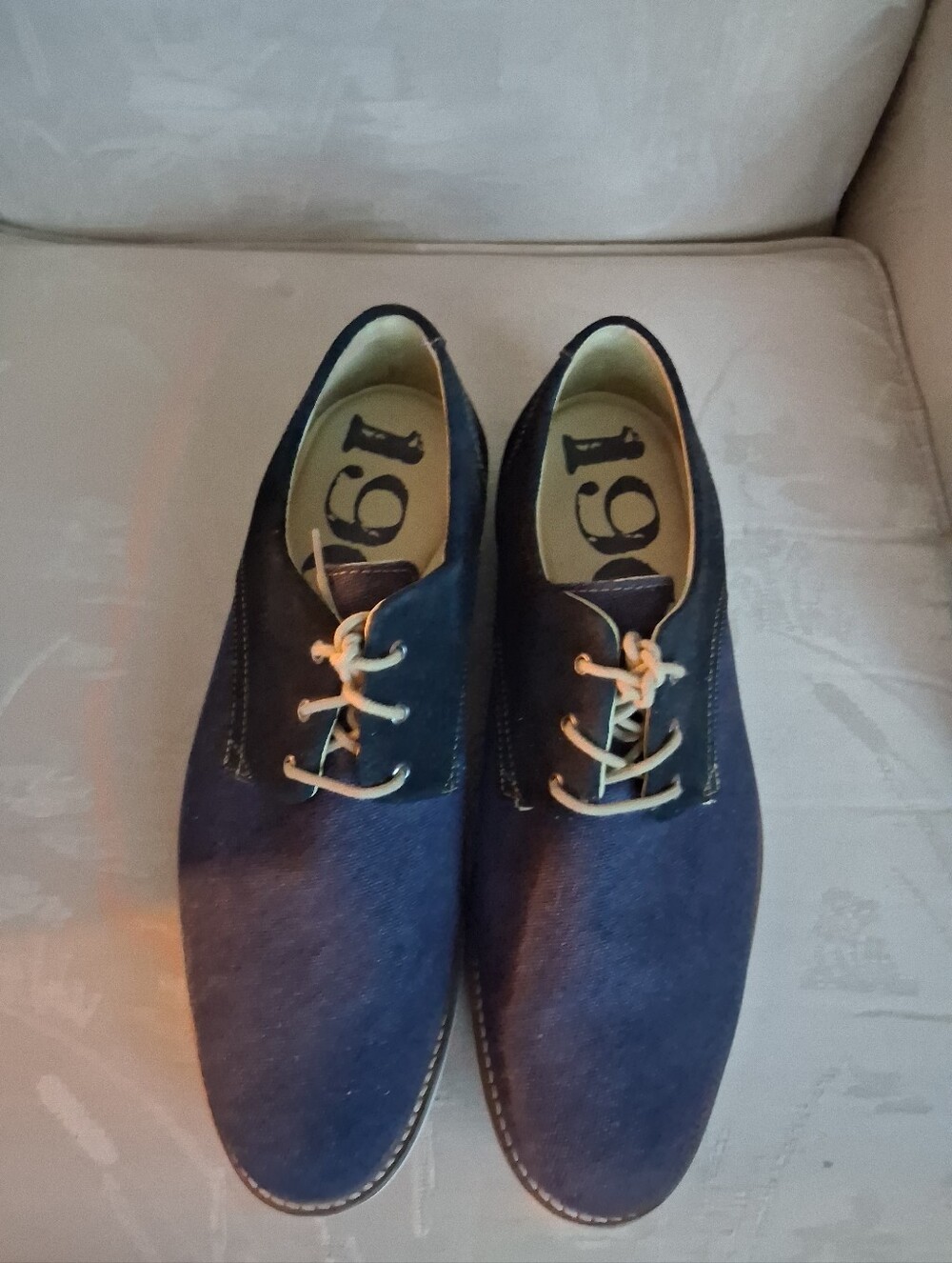Classic Men's Navy Casual Derby Shoes - Unbranded